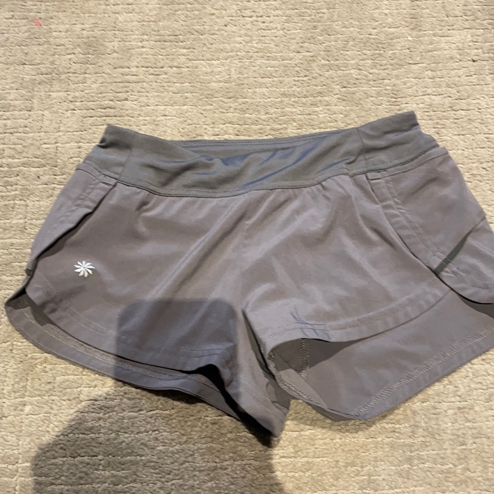 athlete girl shorts , medium 8-10 , grey